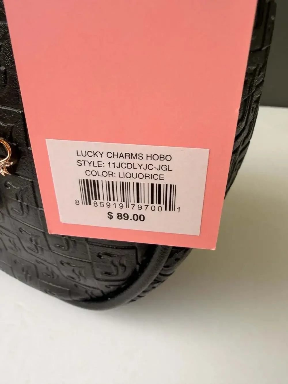 Juicy Couture Lucky Charms Hobo Bag in Liquorice Black
